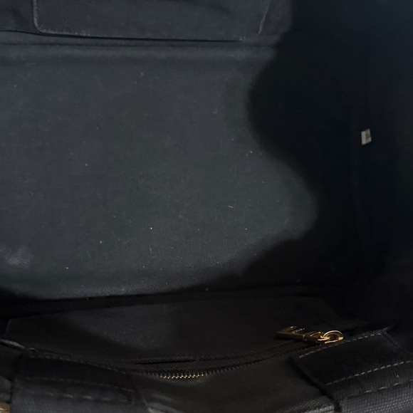 Medium. Prada Black Canvas Tote Bag - Picture 4 of 5